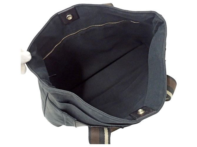 Troca Hermès Borsa in tela nera Hermes Nero - vista 5