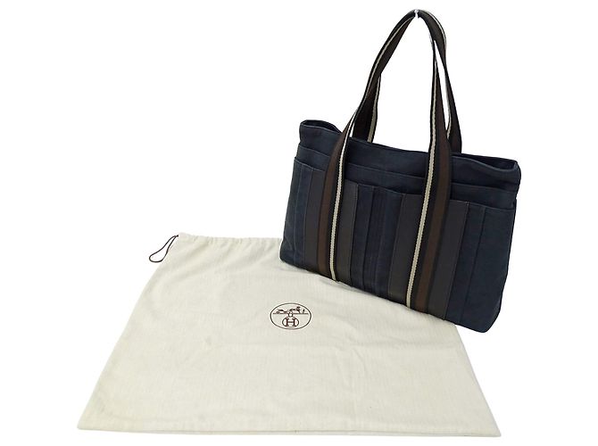 Troca Hermès Borsa in tela nera Hermes Nero - vista 7