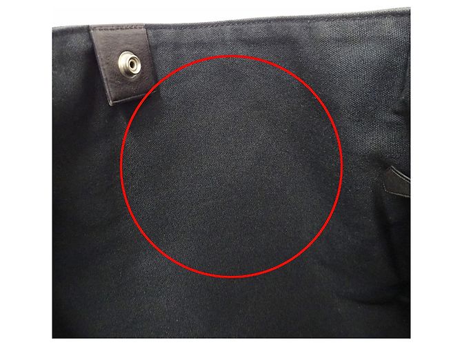 Troca Hermès Borsa in tela nera Hermes Nero - vista 8