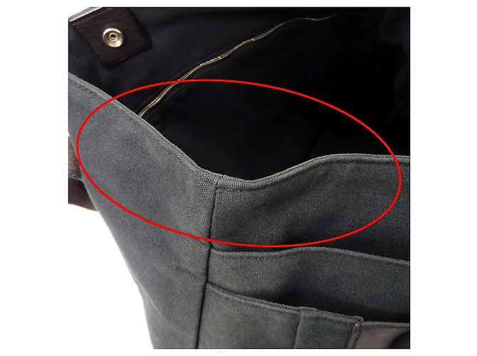 Troca Hermès Borsa in tela nera Hermes Nero - vista 9