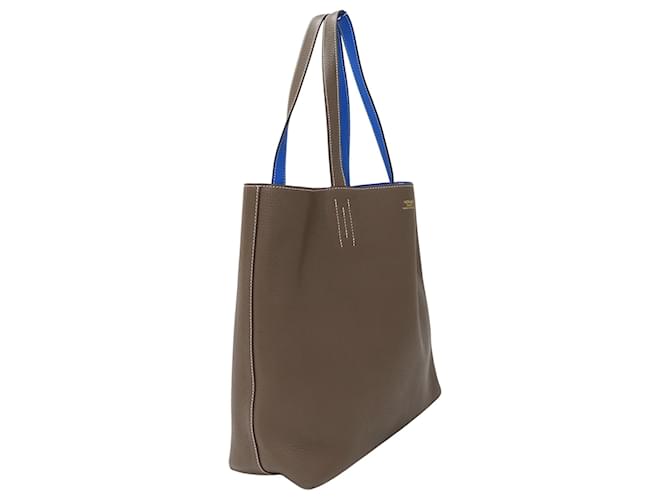 Hermès Borsa Hermes Double Sens 45 Blu Taupe - vista 4