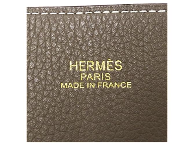 Hermès Borsa Hermes Double Sens 45 Blu Taupe - vista 7