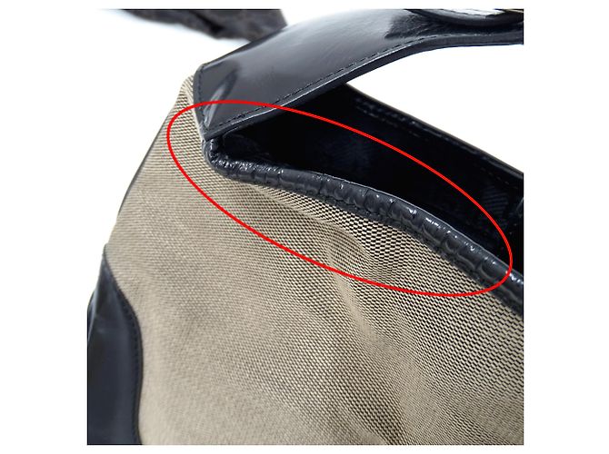 Borsa a Spalla Gucci Jackie Canvas Nero Beige - vista 10