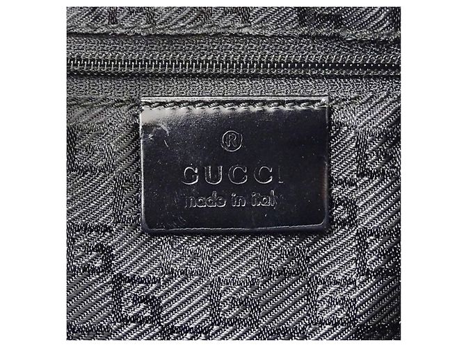 Borsa a Spalla Gucci Jackie Canvas Nero Beige - vista 6
