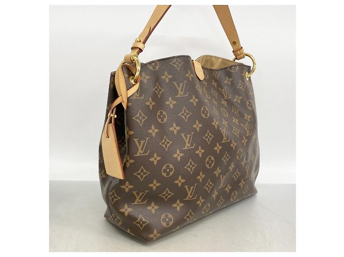 Borsa a Spalla Louis Vuitton Monogram Graceful PM Beige - vista 2
