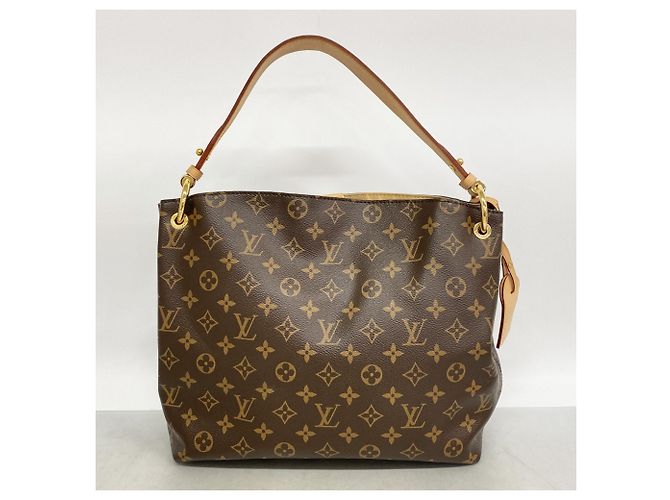Borsa a Spalla Louis Vuitton Monogram Graceful PM Beige - vista 8