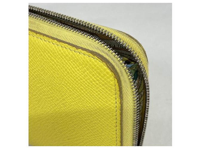 Cartera larga Azap Hermès en piel Epsom Lime Dorado - vista 5