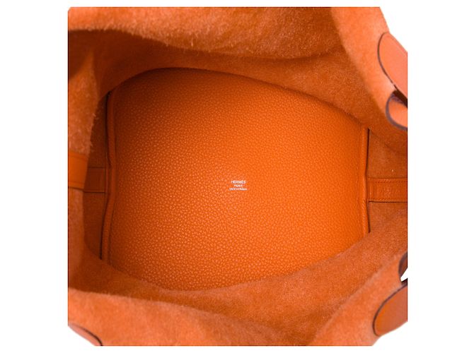 Hermès Orange Clemence Picotin Lock 26 Arancione - vista 4