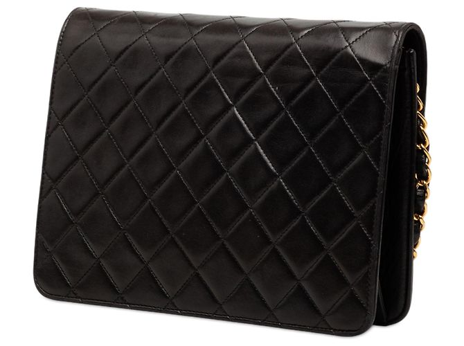 Chanel Black Small CC Quilted Lambskin Single Flap Nero - vista 2