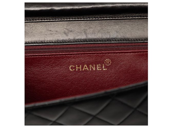 Chanel Black Small CC Quilted Lambskin Single Flap Nero - vista 5