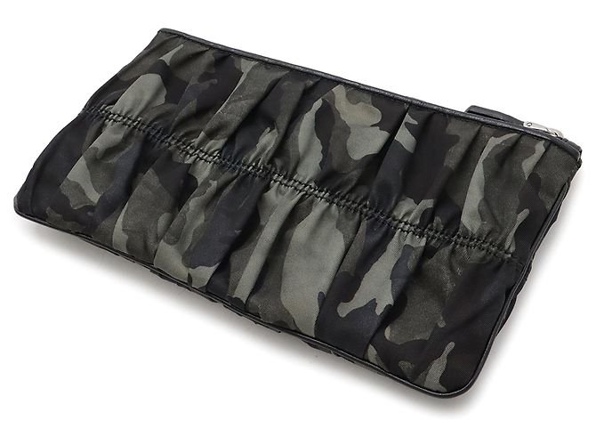 Pochette Prada Gray Tessuto Camouflage Gaufre - vista 2