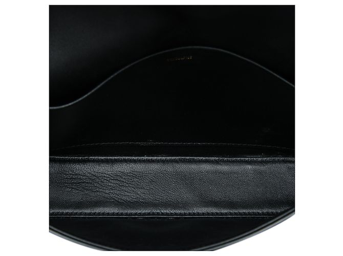 Céline Borsa a tracolla Celine Triomphe Claude in pelle di vitello lucida nera Nero - vista 4