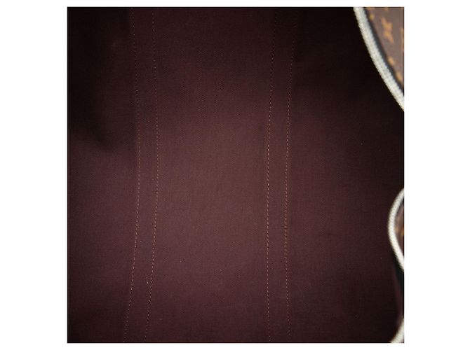 Louis Vuitton Marrone Monogram Macassar Keepall Bandouliere 55 - vista 4