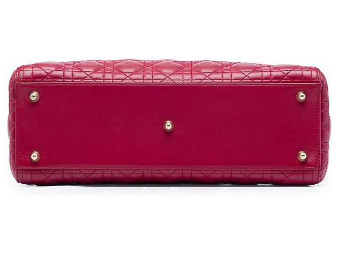 Lady Dior aus Lammleder Cannage in Rosa, Größe Large Pink - Ansicht 3