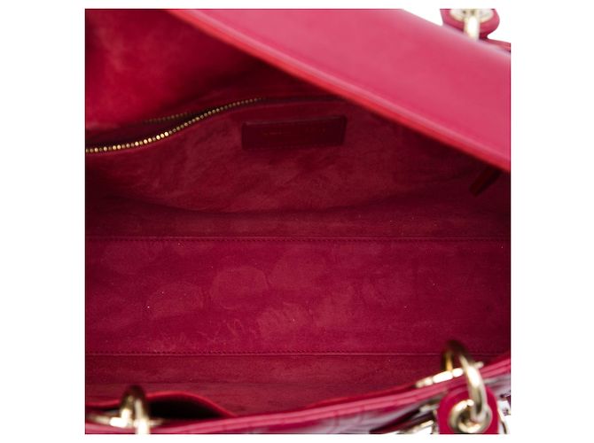 Lady Dior aus Lammleder Cannage in Rosa, Größe Large Pink - Ansicht 4