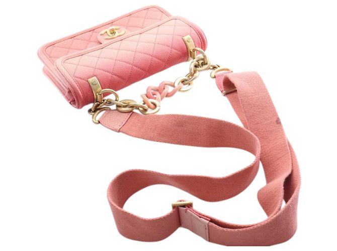 Chanel Pink Small Quilted Caviar Sunset On The Sea Flap Rosa - vista 15