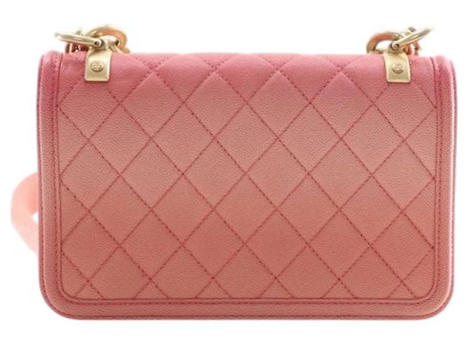 Chanel Pink Small Quilted Caviar Sunset On The Sea Flap Rosa - vista 2