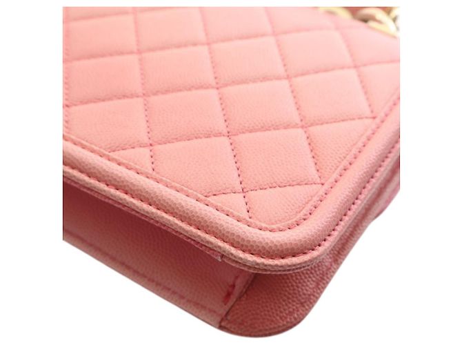 Chanel Pink Small Quilted Caviar Sunset On The Sea Flap Rosa - vista 9