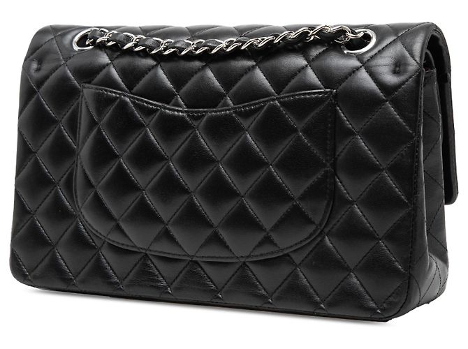 Chanel Black Medium Classic Lambskin Double Flap Nero - vista 2