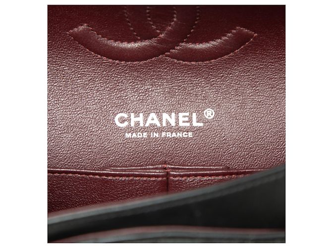 Chanel Black Medium Classic Lambskin Double Flap Nero - vista 5