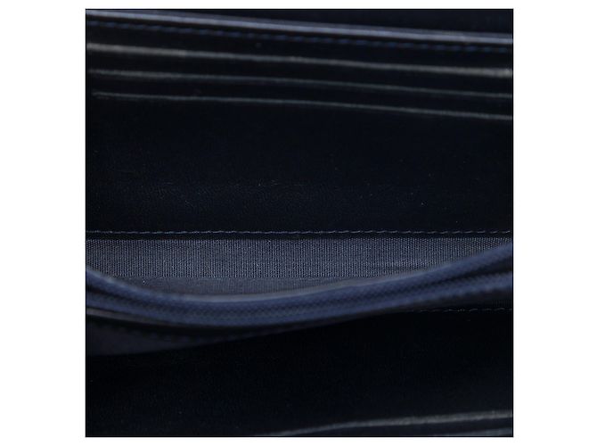 Chanel Blue CC Chevron Lammfell Wallet On Chain mit Nieten Blau Marineblau - Ansicht 4