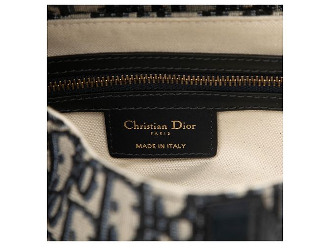 Borsa Saddle in tela Dior Blue Oblique - vista 5
