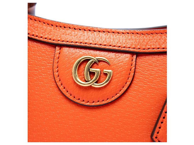 Bolsa Satchel Gucci Diana Mini em couro de bezerro bambu laranja - vista 5