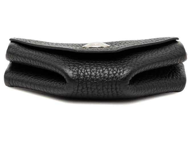 Monedero Quatre Coin en Chevre negro Le Vin Hermès - vista 3