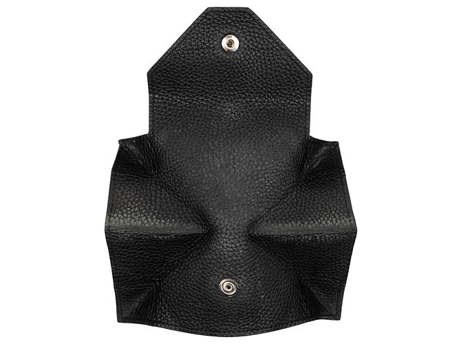 Monedero Quatre Coin en Chevre negro Le Vin Hermès - vista 4