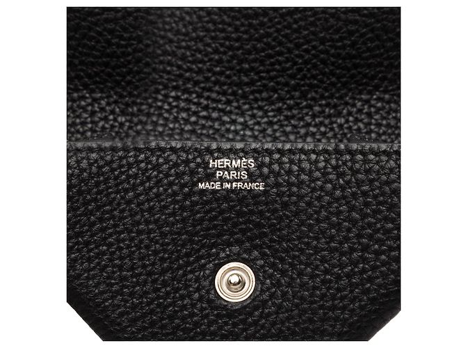 Monedero Quatre Coin en Chevre negro Le Vin Hermès - vista 5