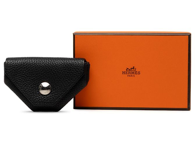 Monedero Quatre Coin en Chevre negro Le Vin Hermès - vista 8