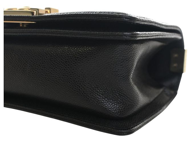 Chanel Black Small Chevron Caviar Boy Flap Nero - vista 11