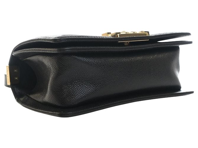 Chanel Black Small Chevron Caviar Boy Flap Nero - vista 12