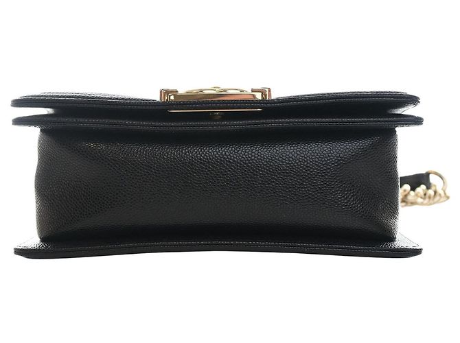 Chanel Black Small Chevron Caviar Boy Flap Nero - vista 3