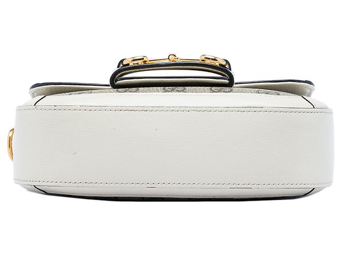 Gucci Beige Small GG Supreme Web Horsebit 1955 Crossbody - vista 4