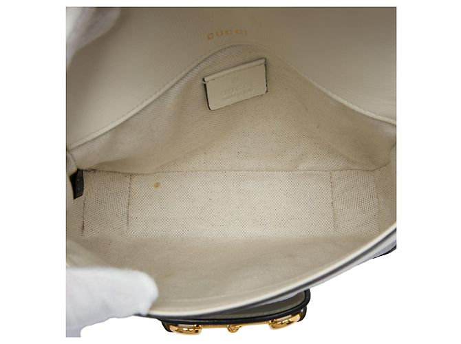 Gucci Beige Small GG Supreme Web Horsebit 1955 Crossbody - vista 5
