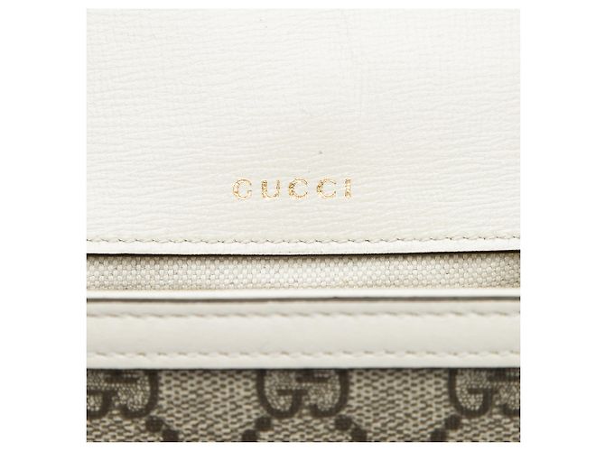 Gucci Beige Small GG Supreme Web Horsebit 1955 Crossbody - vista 6
