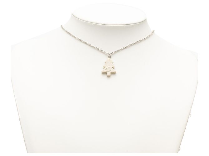 Collana con pendente Chanel Silver CC Brass Tree Argento - vista 6