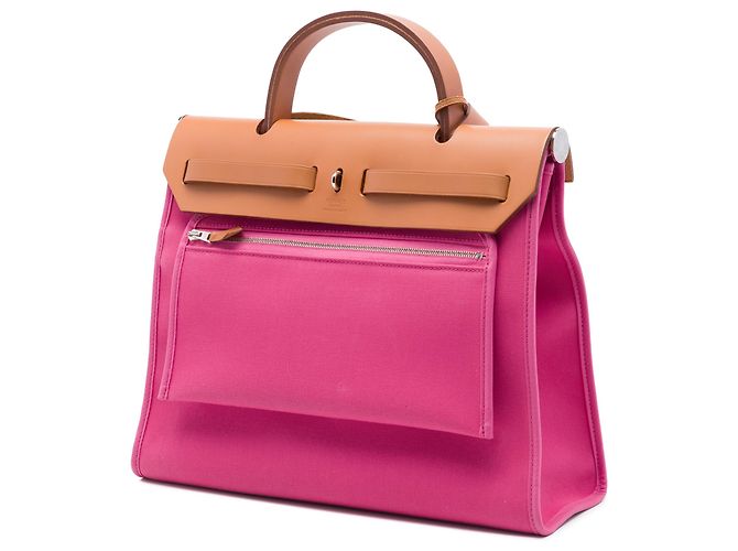 Hermès Pink Toile Herbag Zip 31 Rosa - vista 2