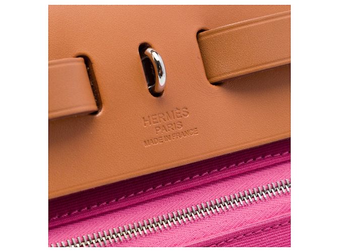 Hermès Pink Toile Herbag Zip 31 Rosa - vista 5