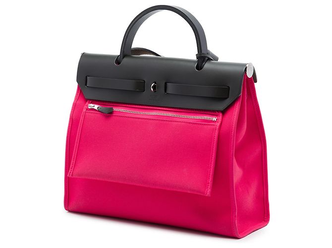 Hermès Pink Toile Herbag Zip 31 Rosa - vista 2