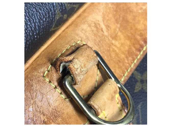 Borsa Louis Vuitton Monogram Deauville Marrone - vista 10