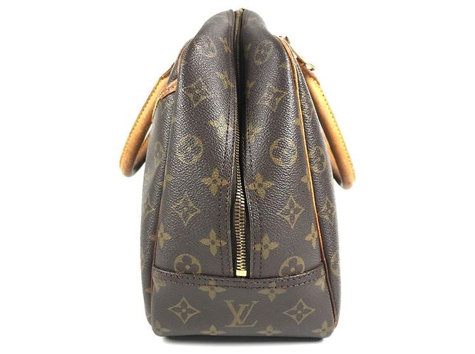 Borsa Louis Vuitton Monogram Deauville Marrone - vista 3