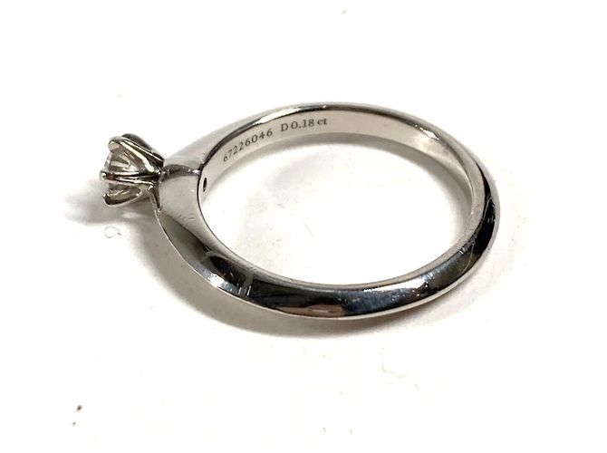 Anello a fascia in platino e diamanti Tiffany & Co. - vista 3