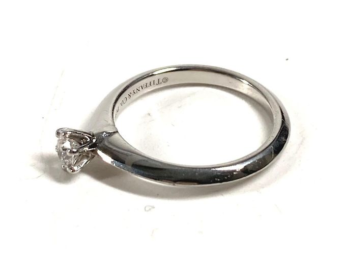 Anello a fascia in platino e diamanti Tiffany & Co. - vista 4