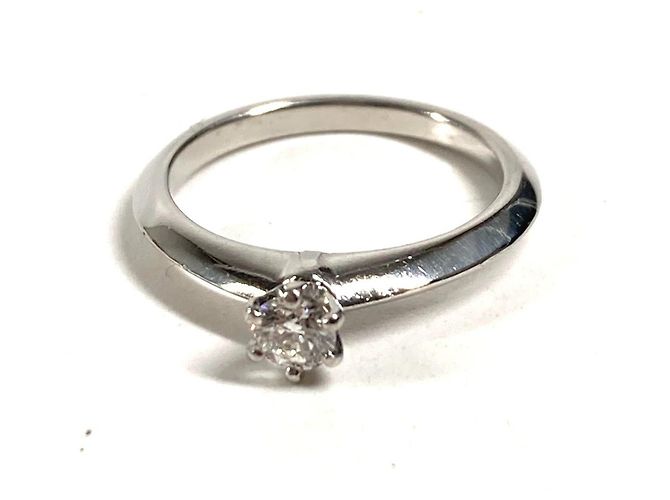 Anello a fascia in platino e diamanti Tiffany & Co. - vista 7