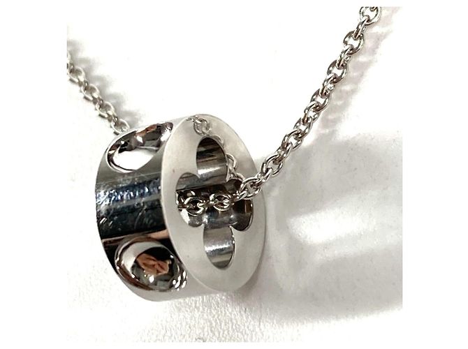 Pendente Louis Vuitton in oro bianco 18K Empreinte Collana Argento - vista 4