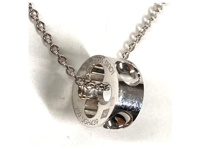Pendente Louis Vuitton in oro bianco 18K Empreinte Collana Argento - vista 6