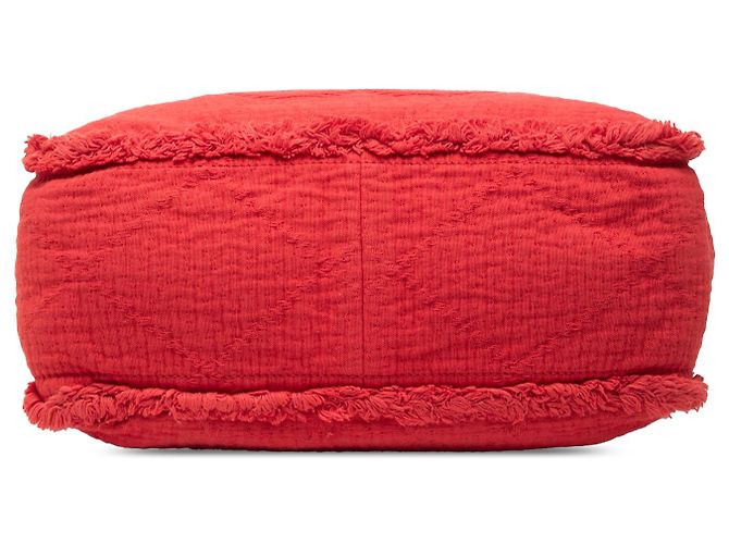 Tote Deauville Chanel Red Medium CC Quilted Canvas Double Face Rosso - vista 3