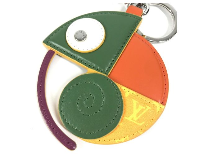 Portachiavi Charm Accessorio Monogram Louis Vuitton Verde Arancione - vista 2